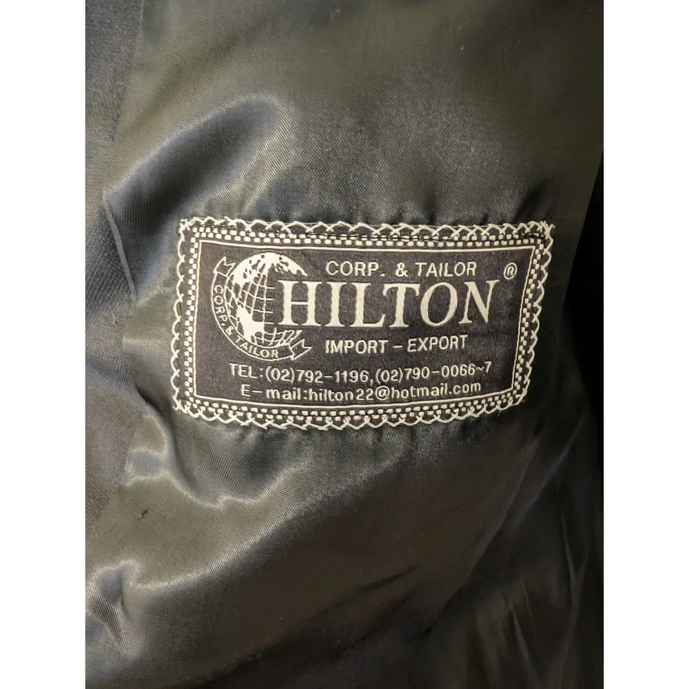 Hilton Mens Black Suit Made In Italy